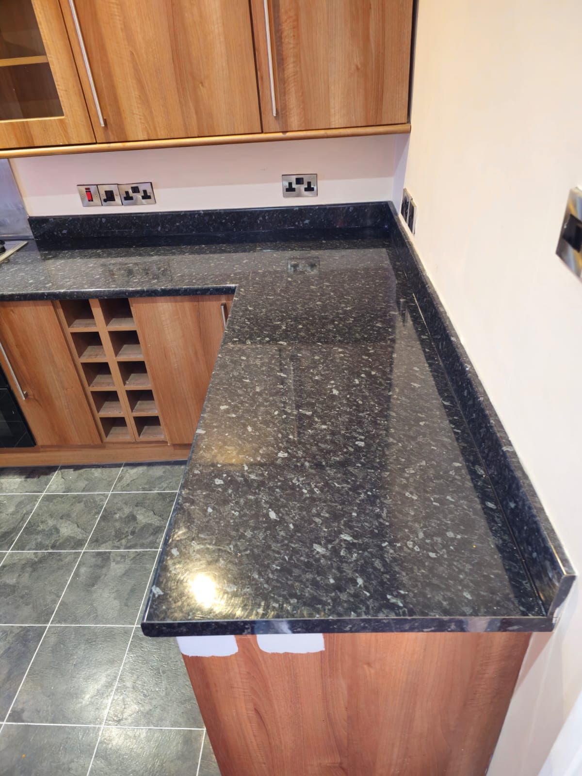 Dark Worktop — Before Respray — PHE Decorating Sheffield project photo